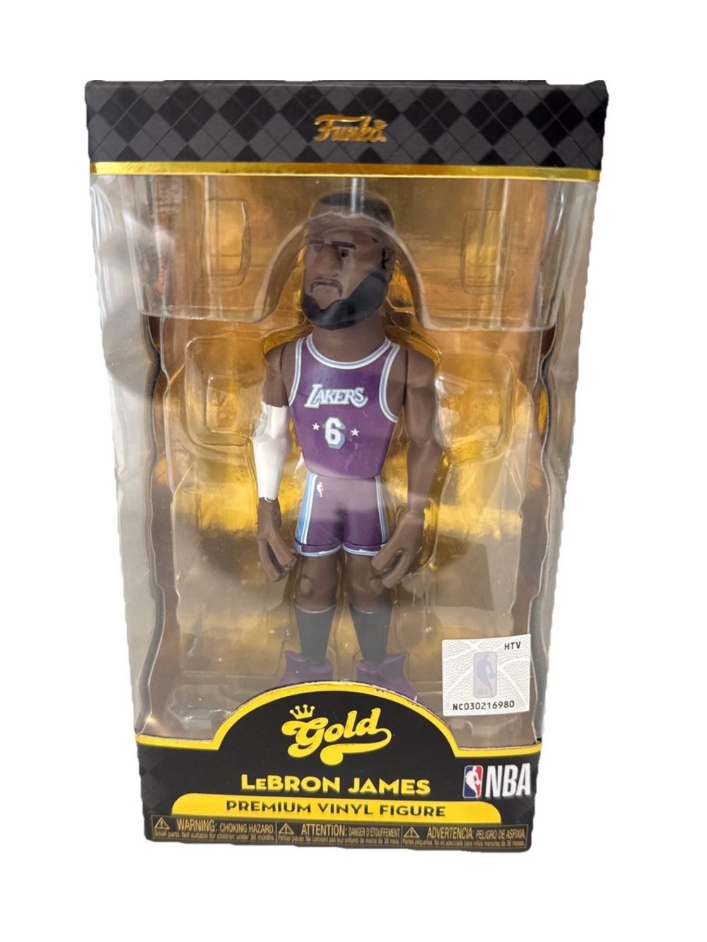 Funko Gold LeBron James Premium Vinyl Figure Rare Chase Purple Lakers 5in NWB